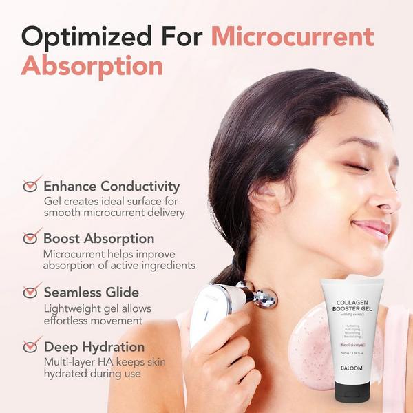 Baloom Microcurrent Face Massager & Collagen Booster Gel Set #4
