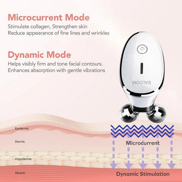 Baloom Microcurrent Face Massager & Collagen Booster Gel Set #6