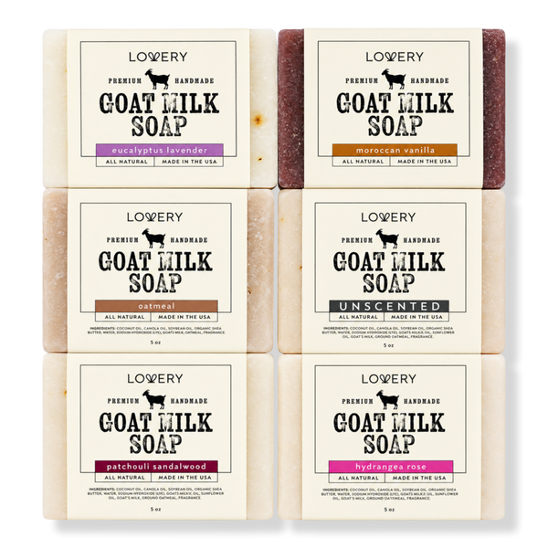 Lovery Handmade Goat Milk Soap Bars with Organic Shea Butter #1
