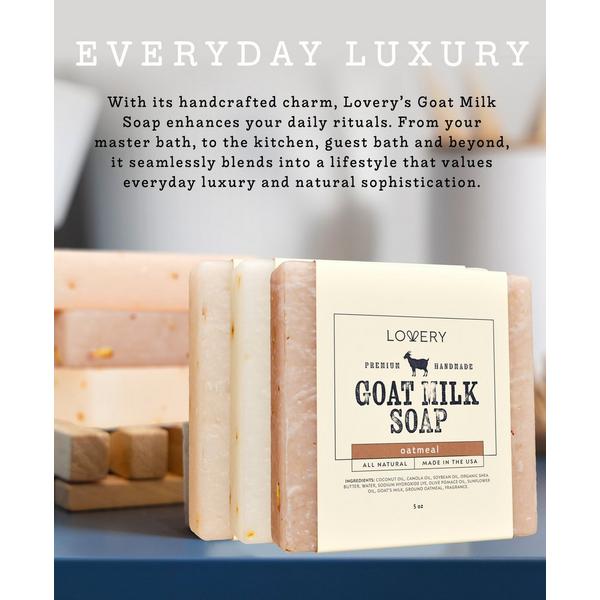 Lovery Handmade Goat Milk Soap Bars with Organic Shea Butter #5
