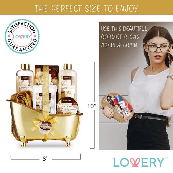 Lovery White Rose & Jasmine Home Spa Gift Basket #5