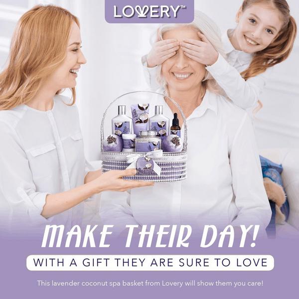 Lovery Lavender Coconut Home Spa Gift Set - Handmade Pearl Basket #2