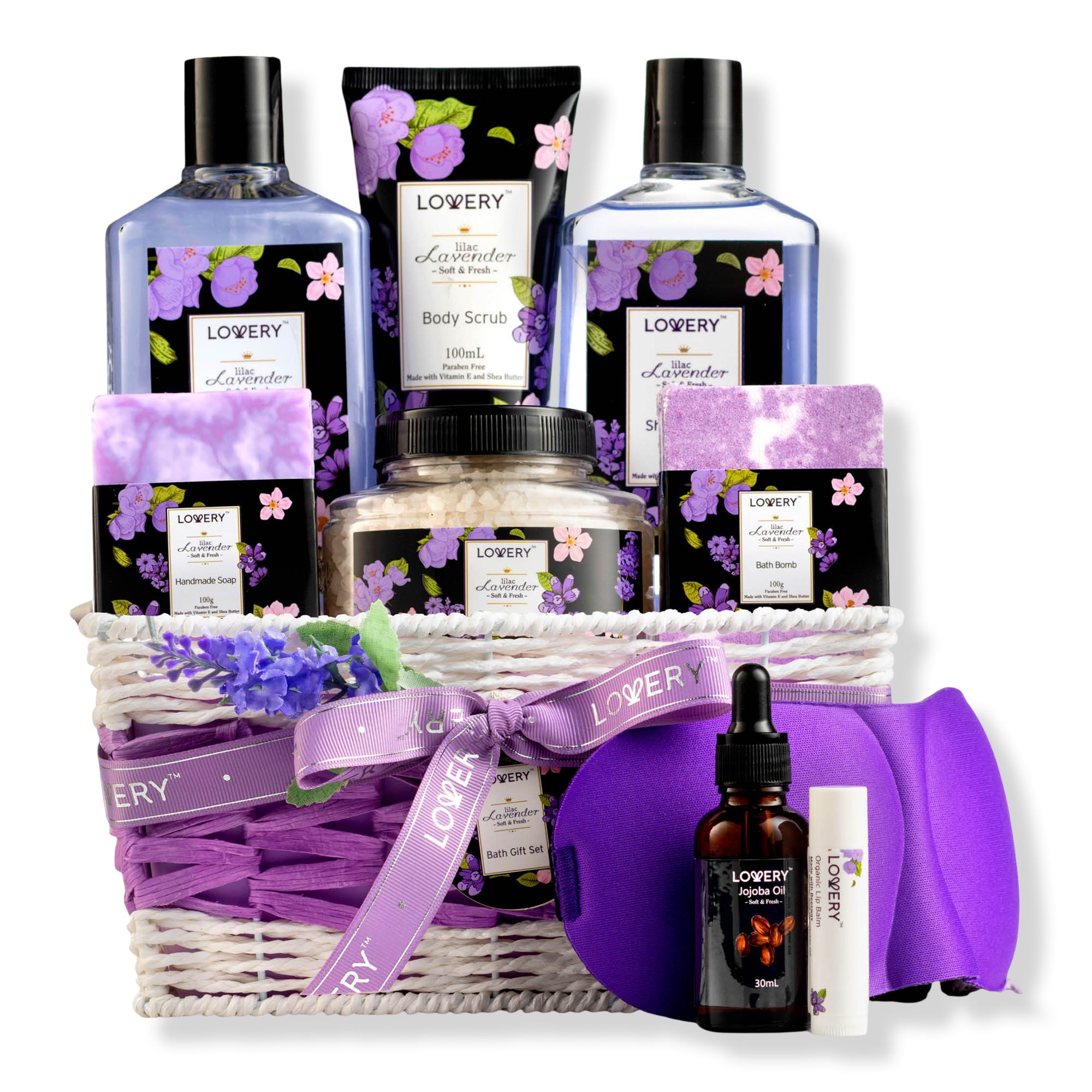 Lovery Lavender & Lilac Spa Gift Basket with Sleep Mask #1