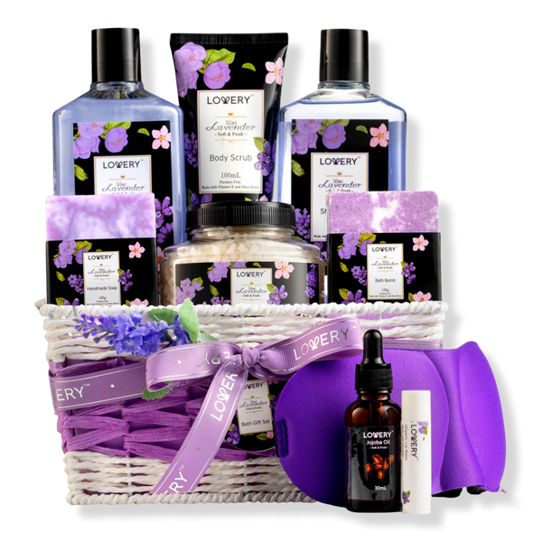 Lovery Lavender & Lilac Spa Gift Basket with Sleep Mask #1