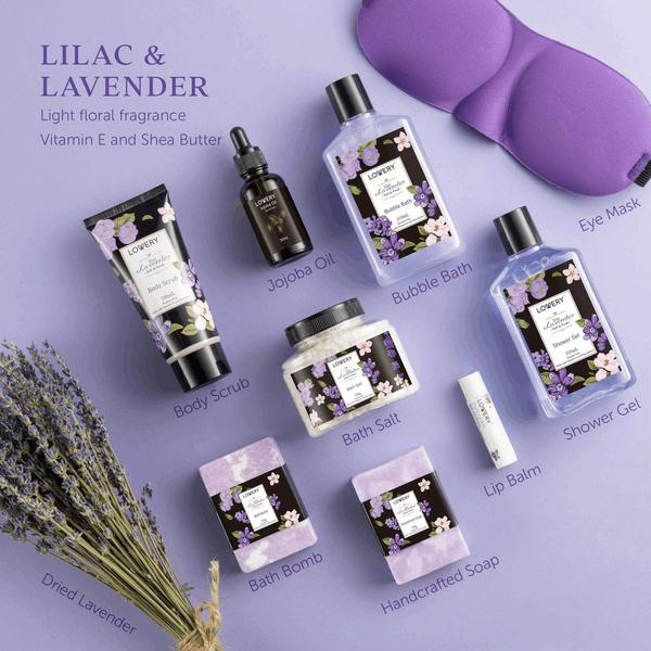 Lovery Lavender & Lilac Spa Gift Basket with Sleep Mask #4