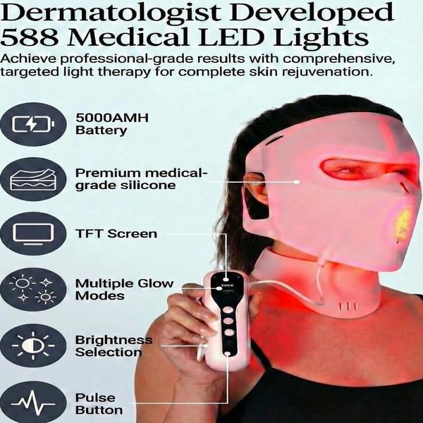 Lovery 4D LED Light Therapy Face & Neck Set with Multiple Wavelengths Medical-Grade Silicone #2