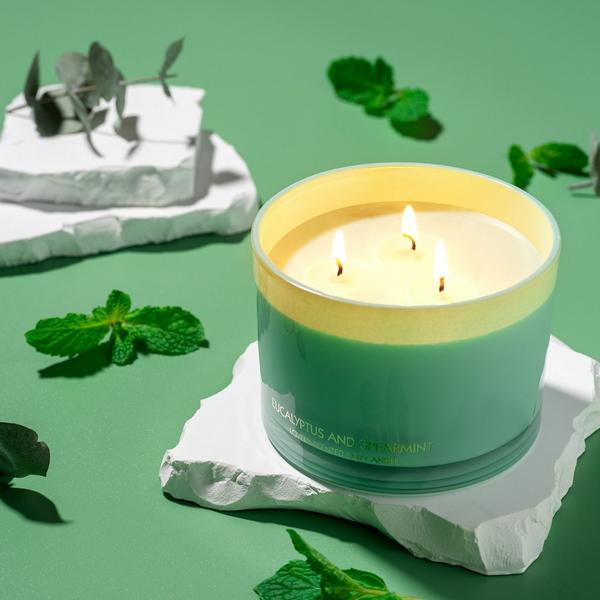 Lovery Eucalyptus & Spearmint Home Candle Gift Set with Wax Trimmer #2
