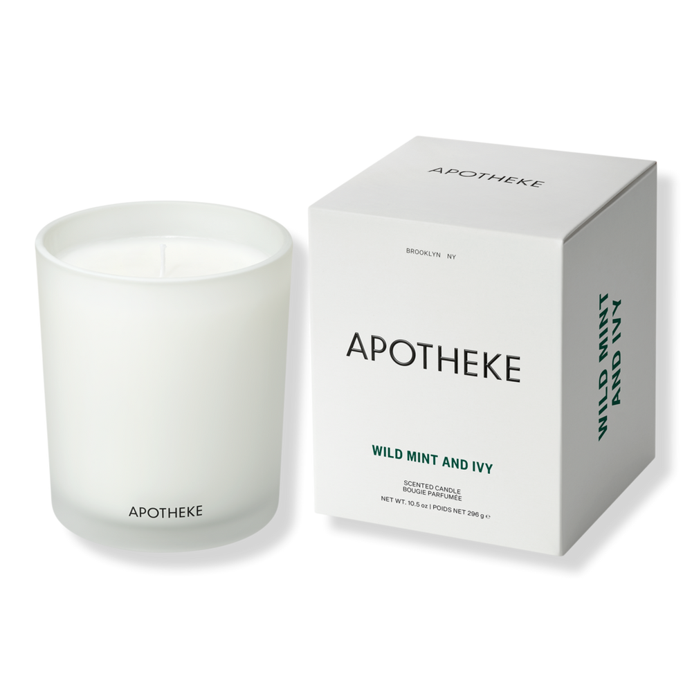 APOTHEKE Wild Mint and Ivy Scented Candle - 10.5 oz (Classic Candle)