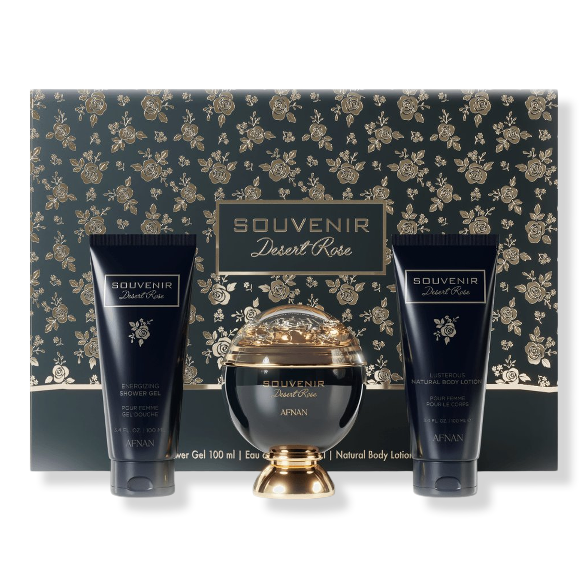 Afnan Souvenir Desert Rose Gift Set for Unisex Extrait De Parfum #1