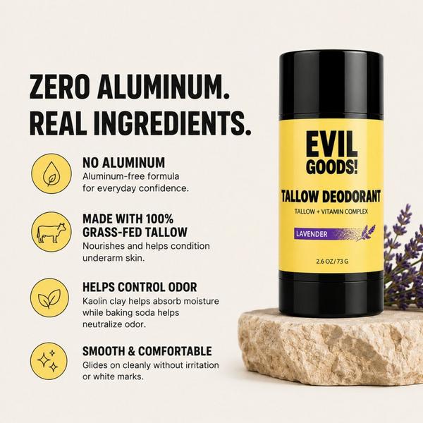 Evil Goods Tallow Deodorant Natural Aluminum Free #3