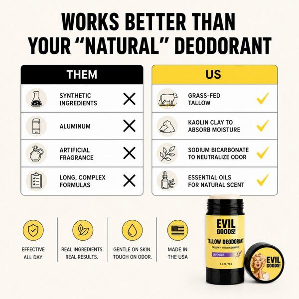 Evil Goods Tallow Deodorant Natural Aluminum Free #4