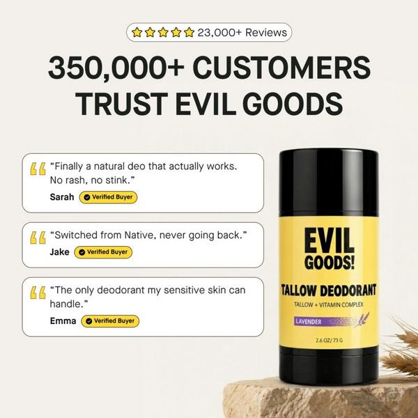 Evil Goods Tallow Deodorant Natural Aluminum Free #8