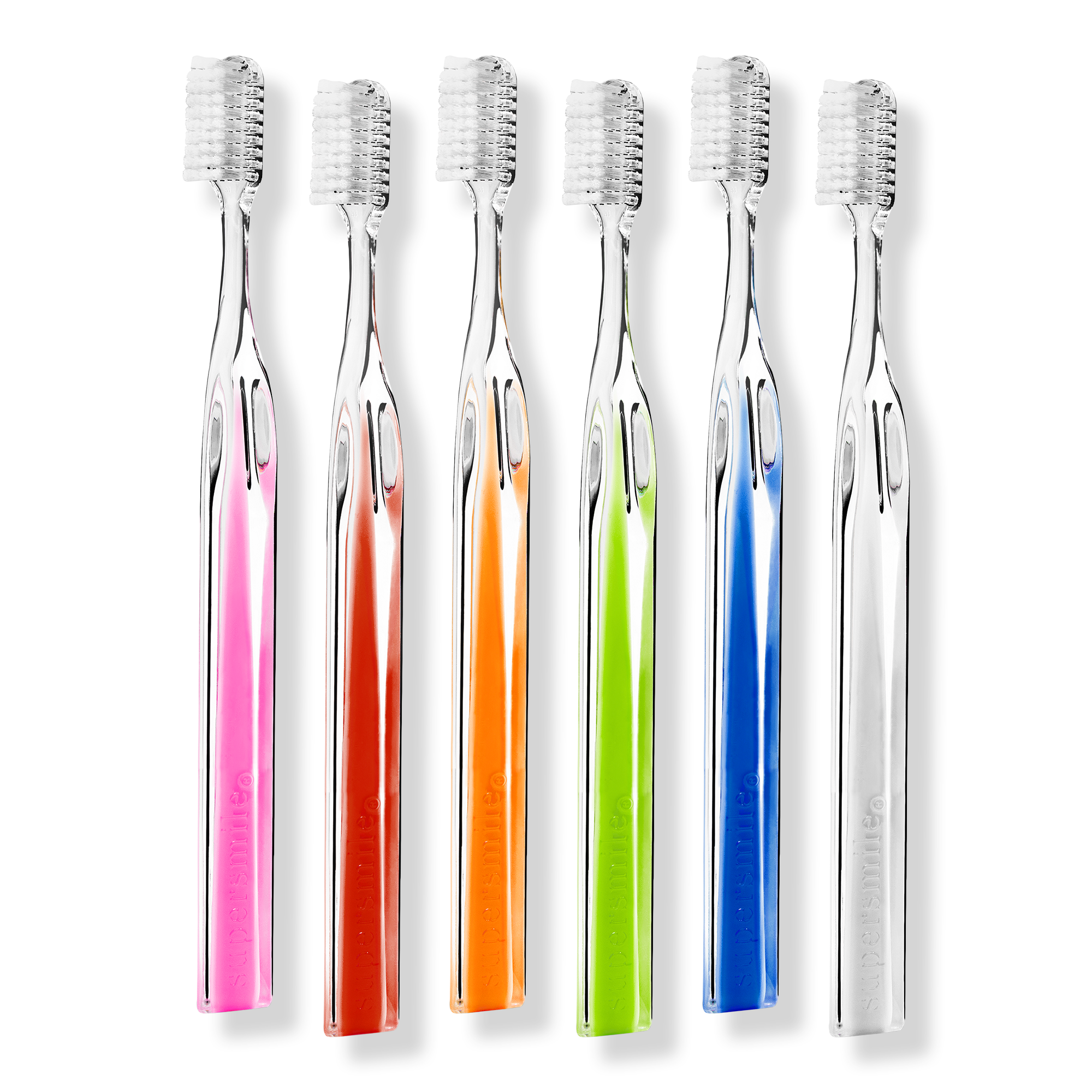 Supersmile Rainbow 6 Pack Crystal Collection Toothbrushes #1