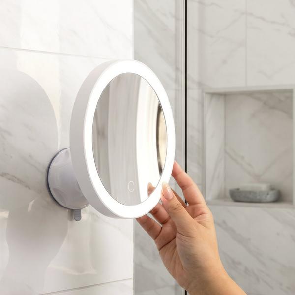 Zadro Lighted Wall Mounted Suction Cup Makeup Mirror with 10X Magnification #5