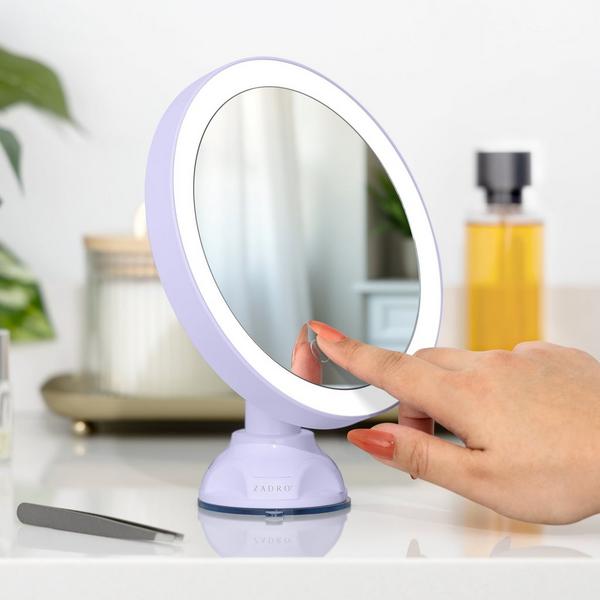 Zadro Lighted Wall Mounted Suction Cup Makeup Mirror with 10X Magnification #8