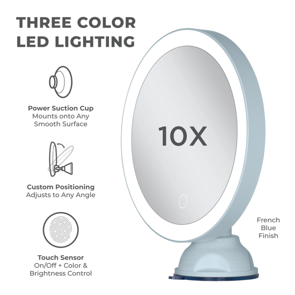 Zadro Lighted Wall Mounted Suction Cup Makeup Mirror with 10X Magnification #8