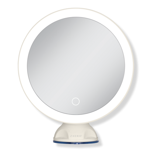 Zadro - White Lighted Wall Mounted Suction Cup Makeup Mirror with