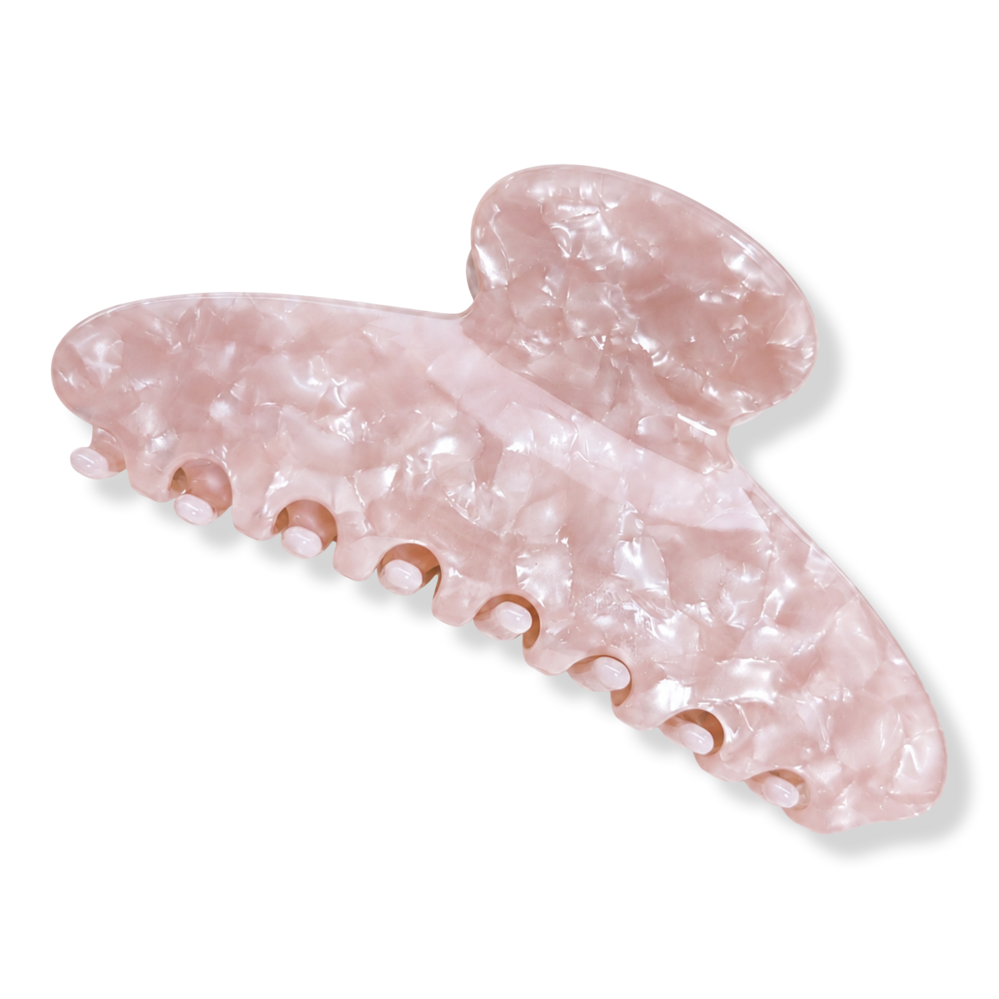 Pink Pewter Classic Curved Acetate Claw Hair Clip #1