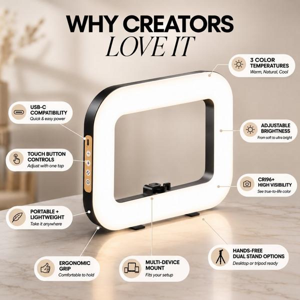 CosmoGlo Content Creation LED Light Frame #4