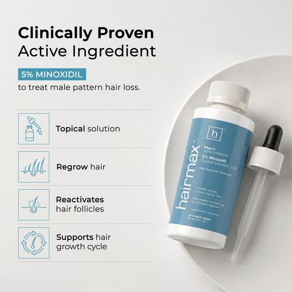 Hairmax Men's Extra Strength 5% Minoxidil Hair Growth #3