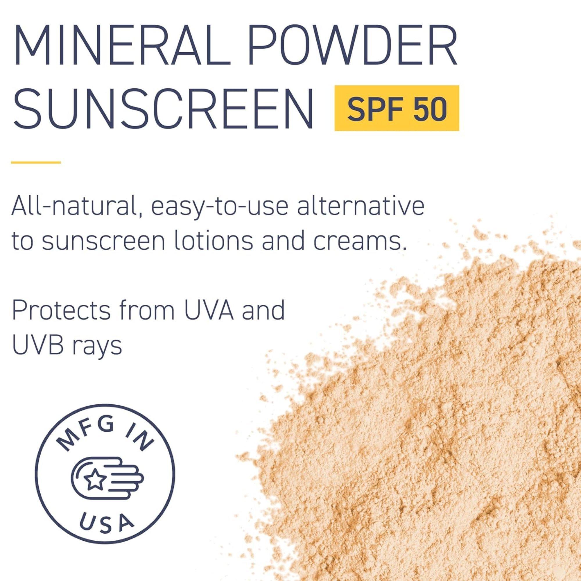 Минеральная солнцезащитная пудра Brush On Block SPF 50 — фото 5