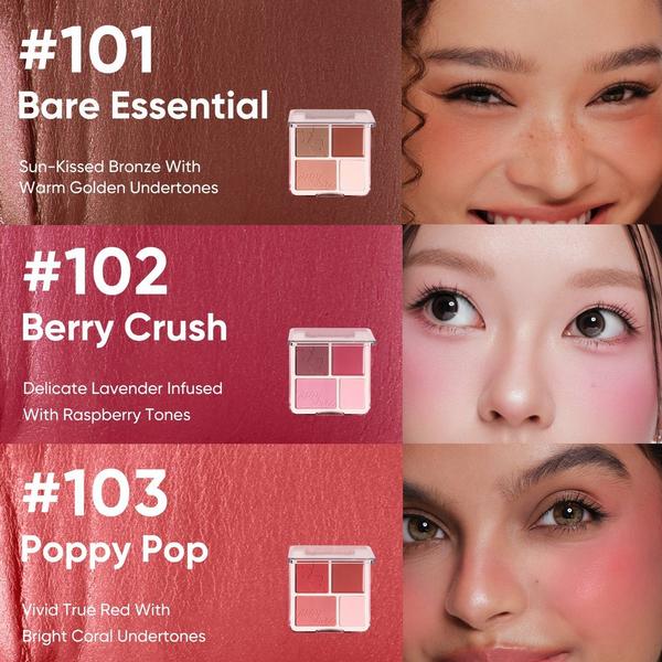 JudyDoll 2 in 1 Blush Highlight Palette #4