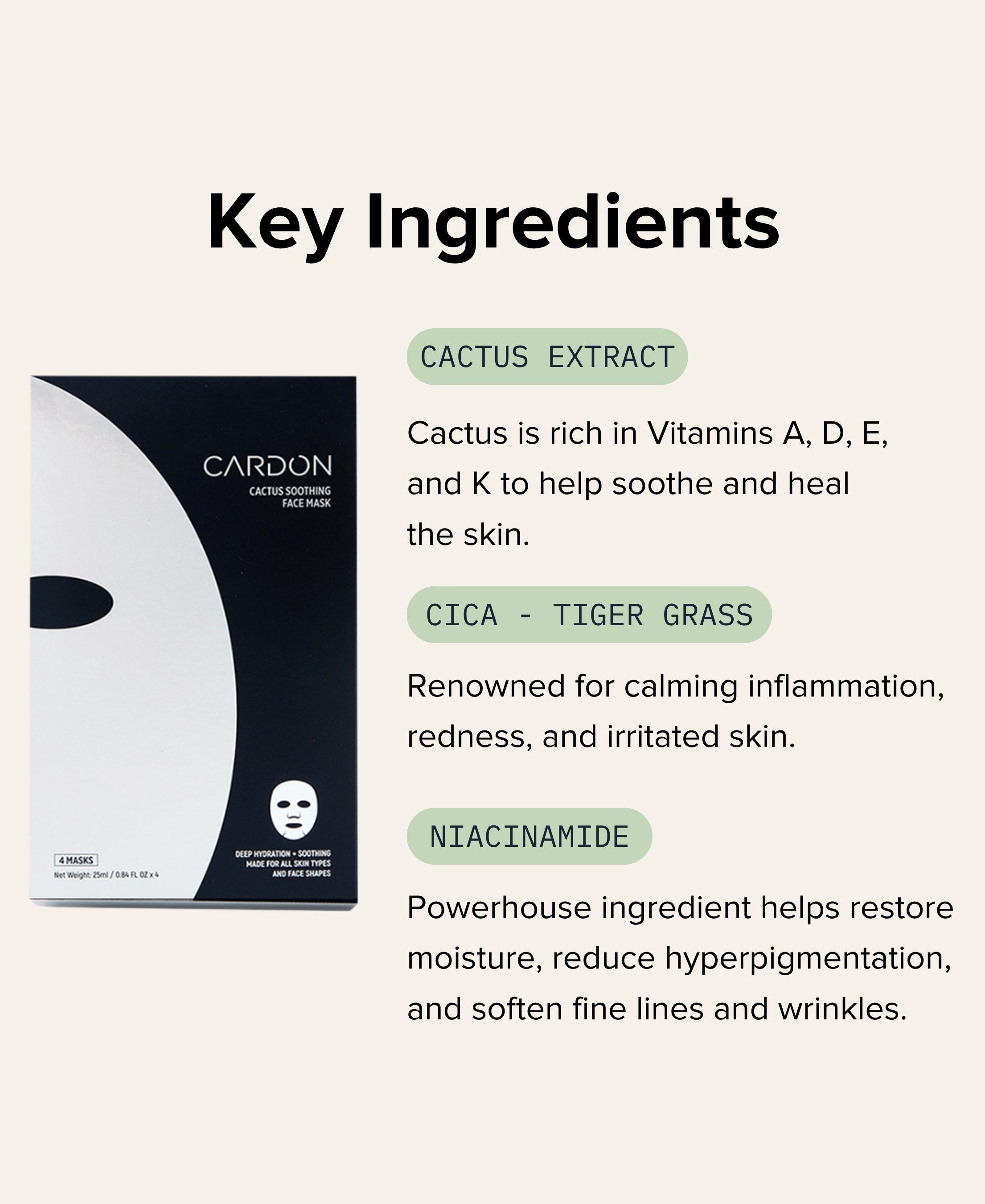 Успокаивающая тканевая маска Cardon Skincare с кактусом — фото 3