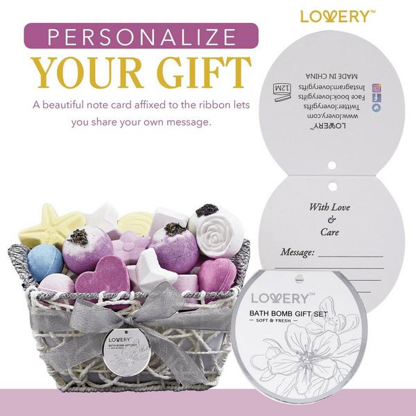Lovery Bath Bombs Gift Set with Shea and Coco Butter #6