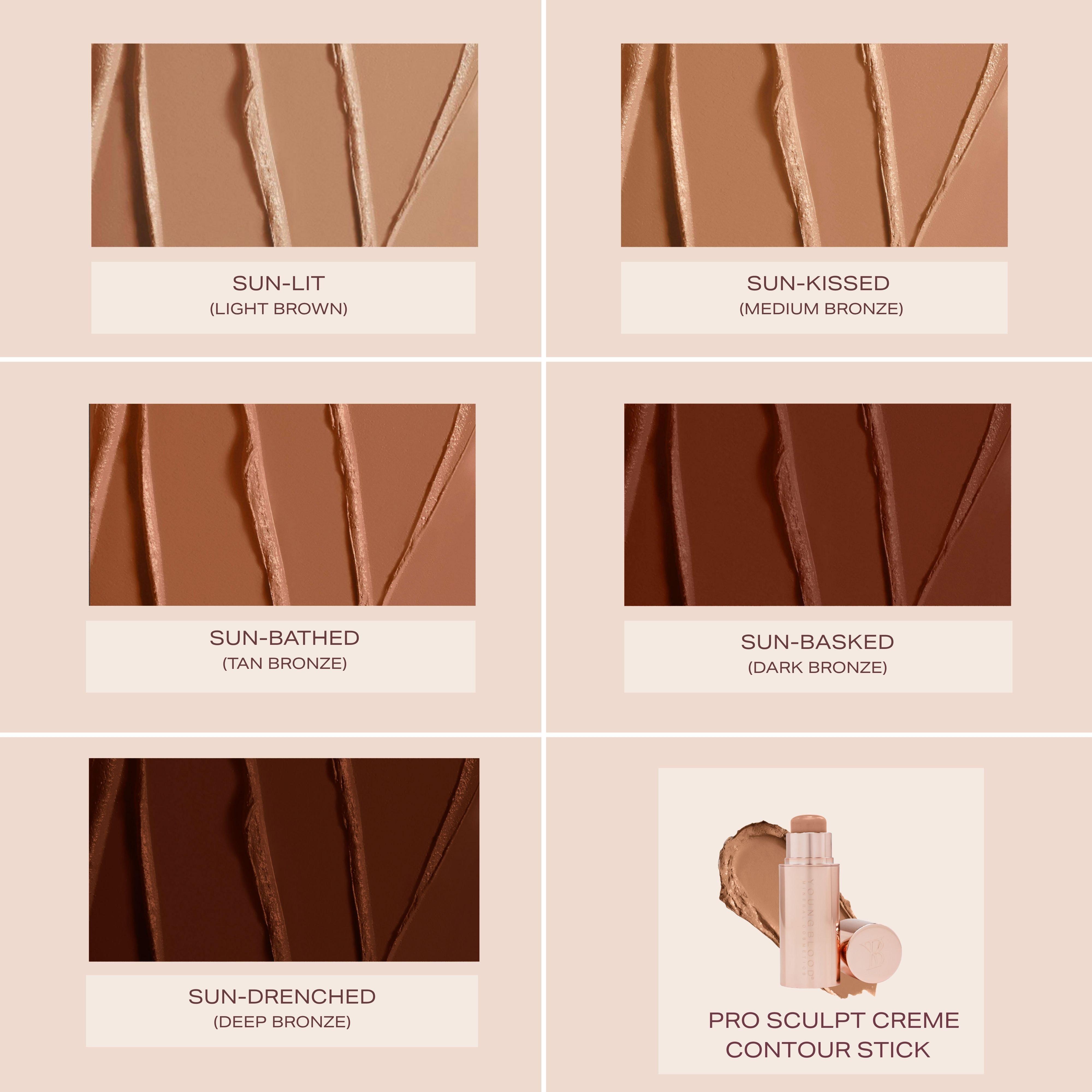 Кремовый стик для контуринга Youngblood Pro Sculpt, цвет: Sun-Basked — фото 6