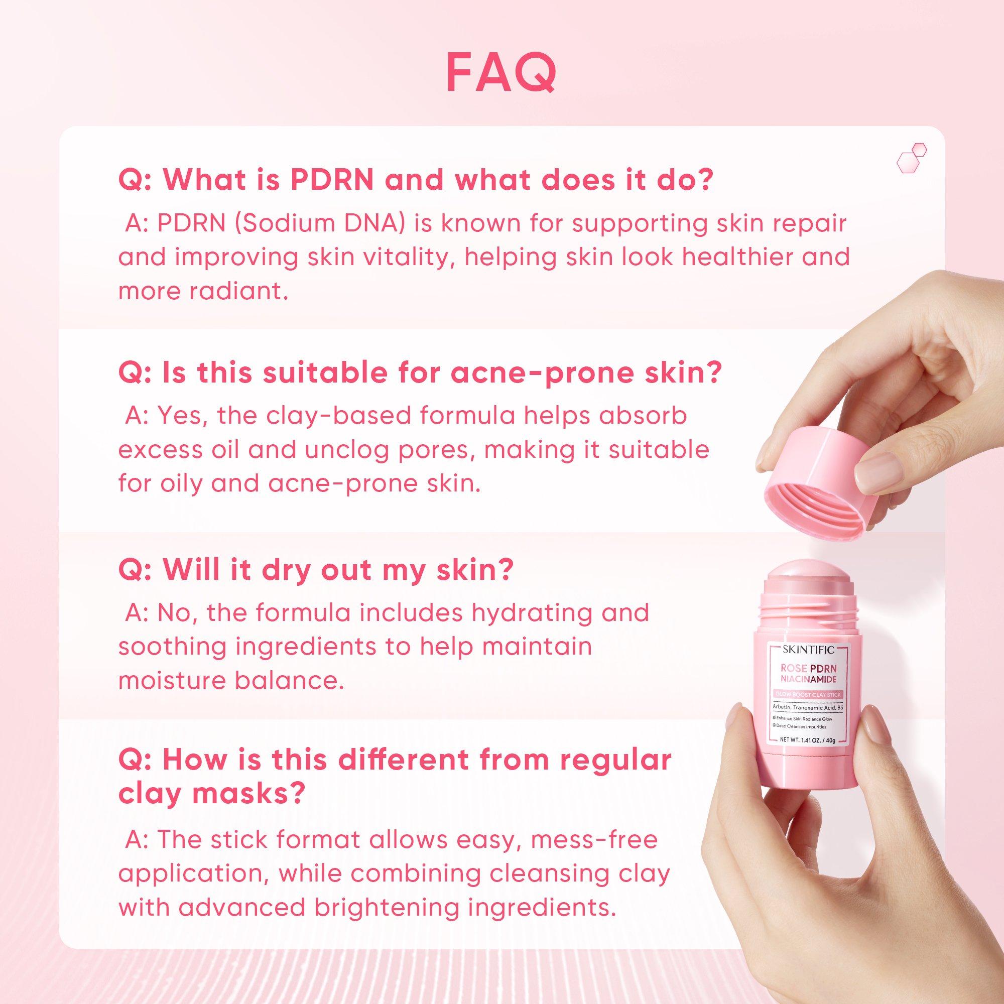Глиняный стик с ниацинамидом для сияния кожи Skintific Rose Pdrn — фото 8