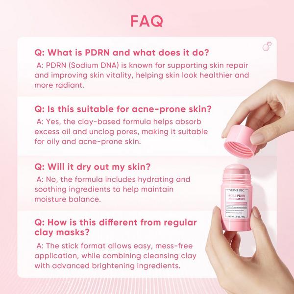 Skintific Rose PDRN Niacinamide Glow Boost Clay Stick #8