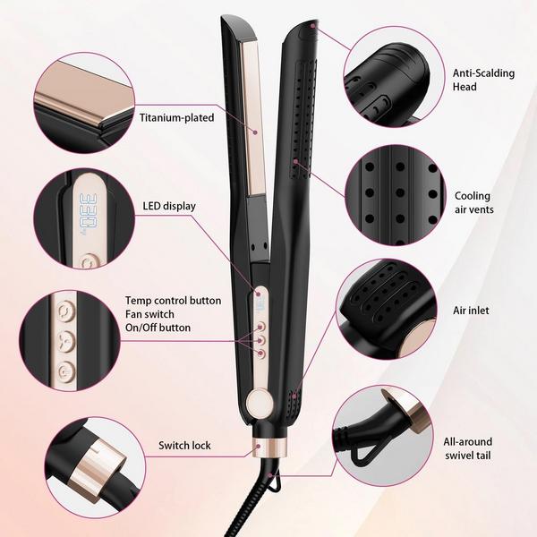 NICEBAY Titanium Hair Straightener & Curling Iron #3