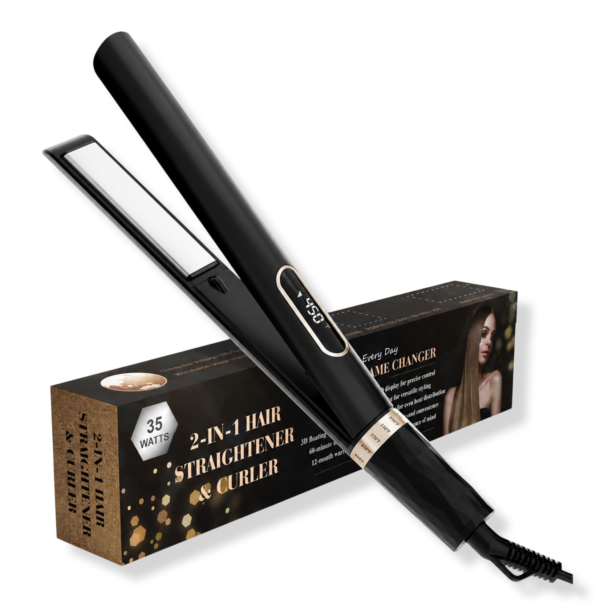 NICEBAY Titanium Flat Iron Curler #1