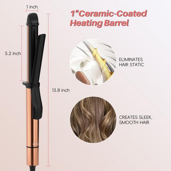 NICEBAY Ceramic Barrel Professional 1" Curler #5
