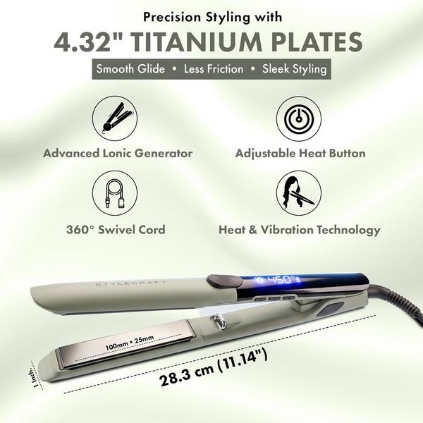 Stylecraft Sage Vibrating Titanium Flat Iron #6