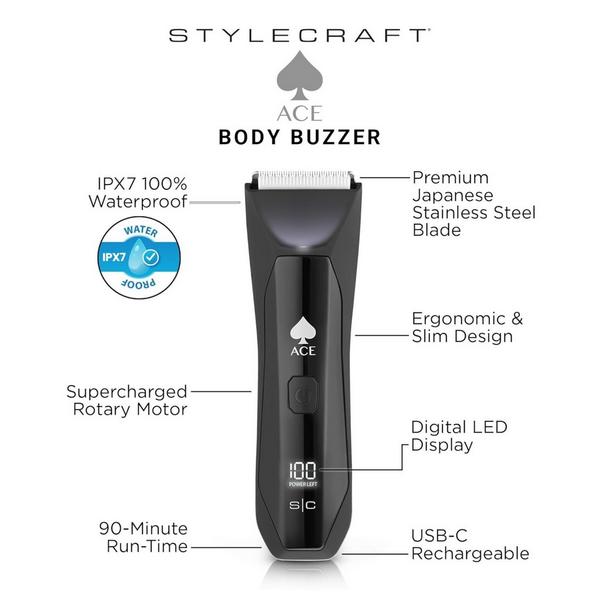 Stylecraft Ace Waterproof Cordless Body Buzzer Trimmer #5