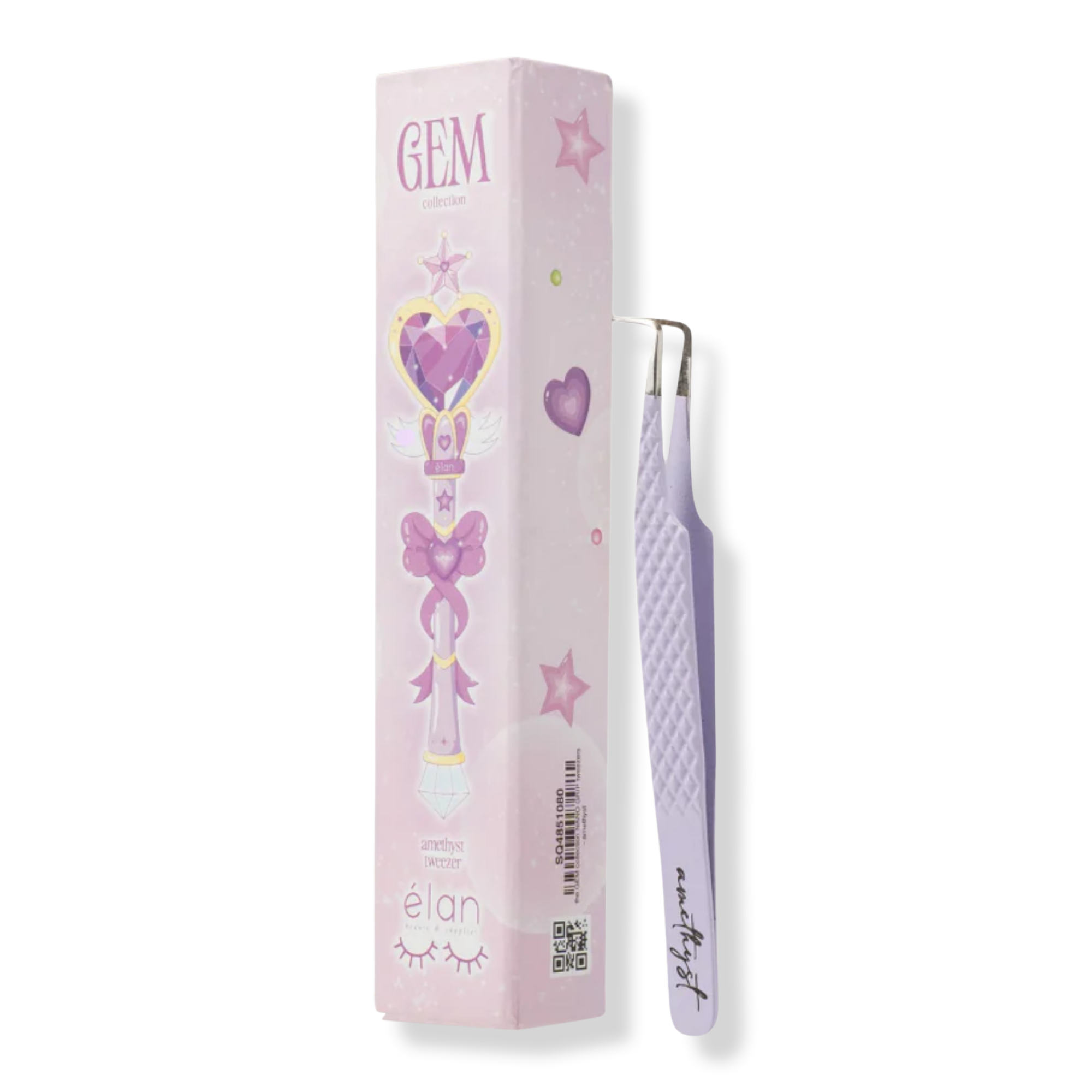 élan beauté & supplies Amethyst Nano Grip Lash Tweezer #1