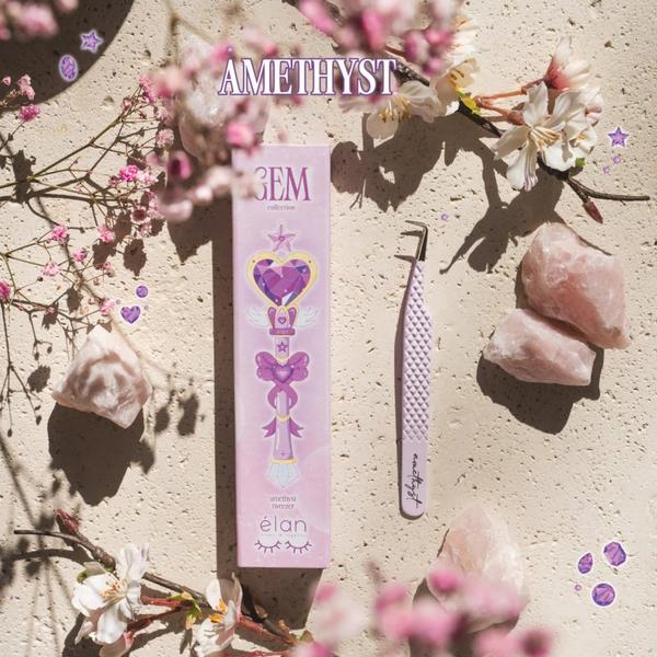élan beauté & supplies Amethyst Nano Grip Lash Tweezer #5