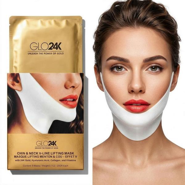 Glo24k Chin & Neck V-Line Lifting Mask (5 pack) #3