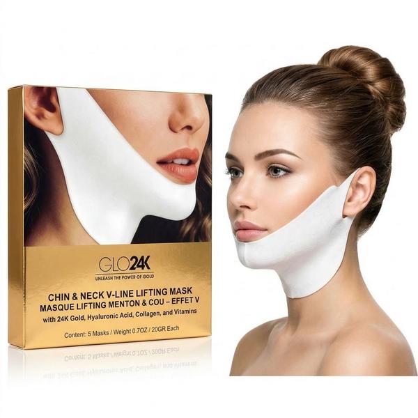 Glo24k Chin & Neck V-Line Lifting Mask (5 pack) #4