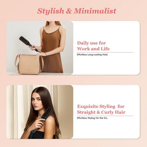 NICEBAY Ceramic Straightener Brush #8