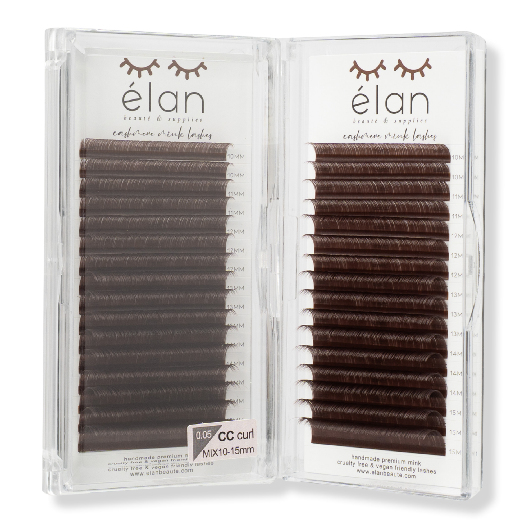élan beauté & supplies Dark Brown Cashmere Lash Tray #1