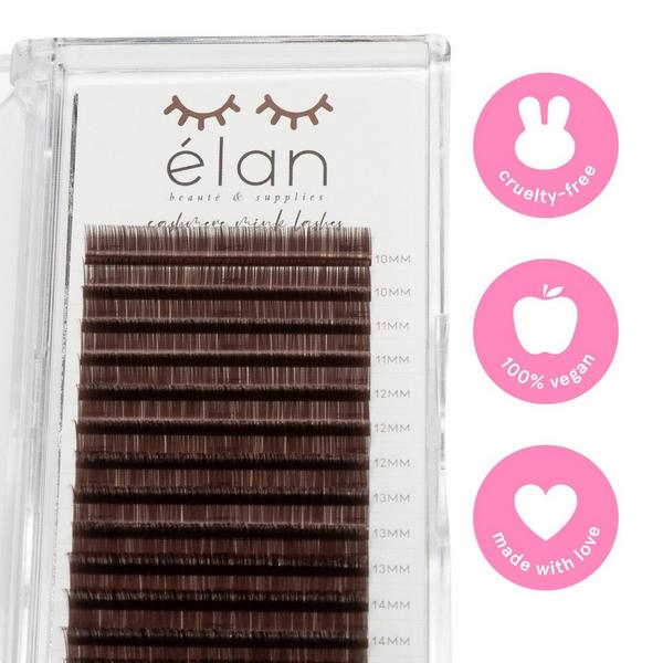élan beauté & supplies Dark Brown Cashmere Lash Tray #3
