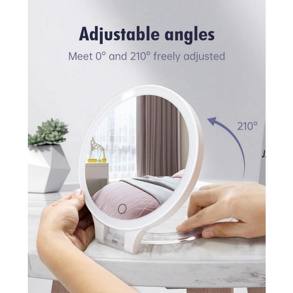 FASCINATE Rechargeable Lighted Makeup Mirror with Travel Bag #6
