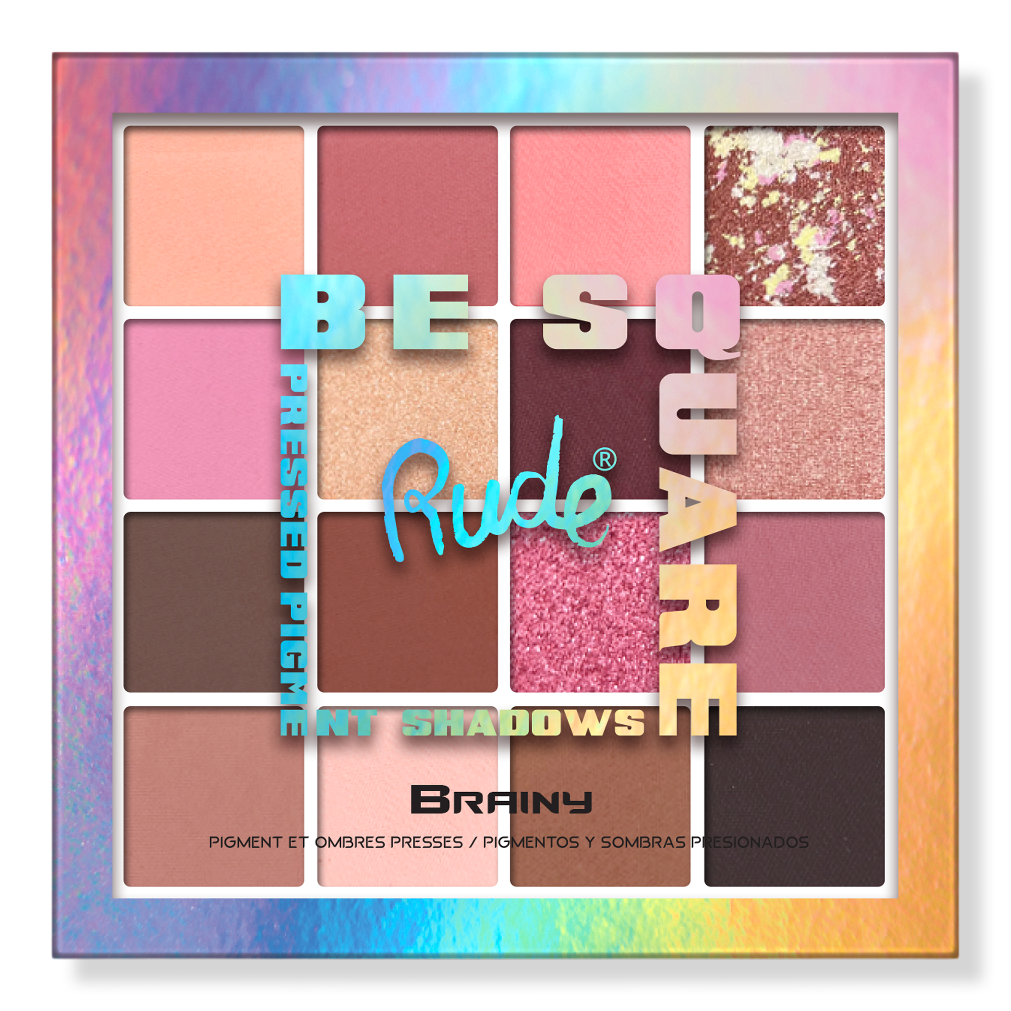 Rude Be Square Pressed Pigments & Shadows #1