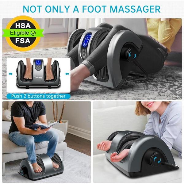TISSCARE Shiatsu Foot Massager with Heat, Deep Kneading Massage & Adjustable Calf Support #2