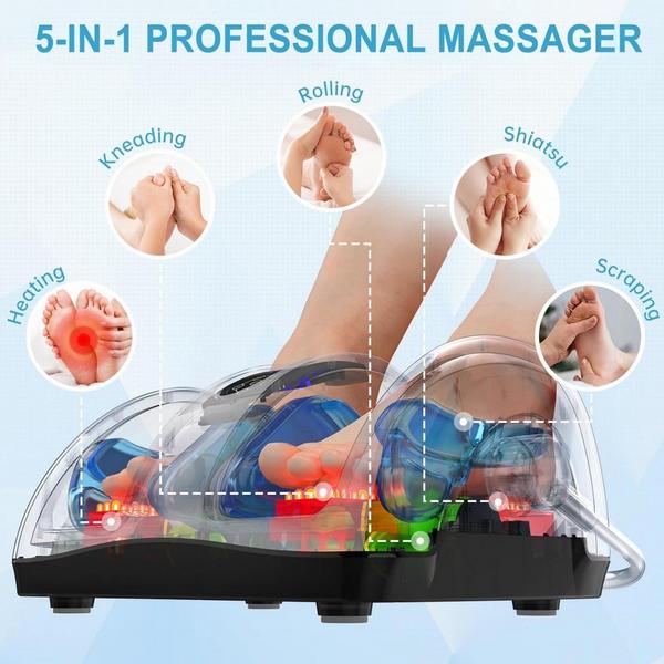 TISSCARE Shiatsu Foot Massager with Heat, Deep Kneading Massage & Adjustable Calf Support #4