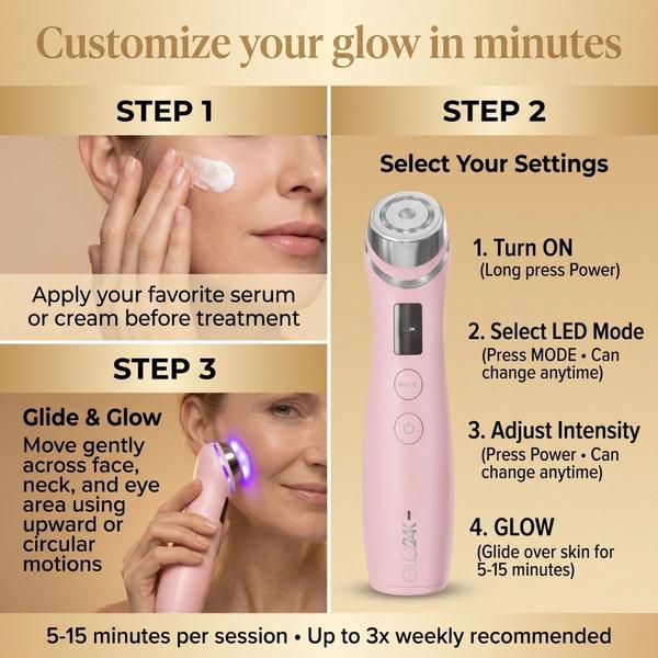 Glo24k NOVA-X 7 Color LED Skincare Device with Intelligent Voice Guidance #3