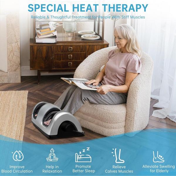 TISSCARE Shiatsu Foot Massager with Heat, Deep Kneading Massage & Adjustable Calf Support #5