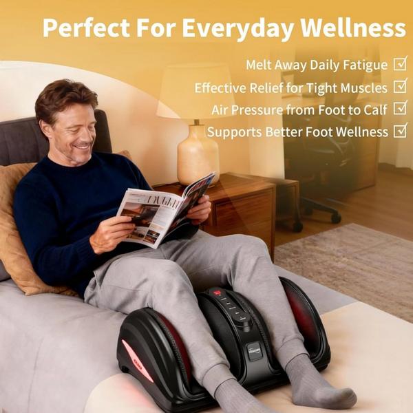 TISSCARE Shiatsu Foot Massager with Heat, Air Compression and Deep Kneading Massage #4